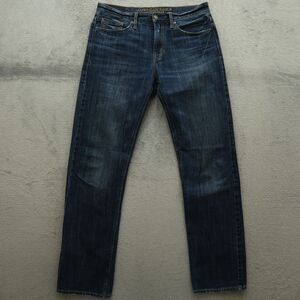 American Eagle Jeans Mens Size 30x34 Blue Relaxed Straight 100% Cotton Denim